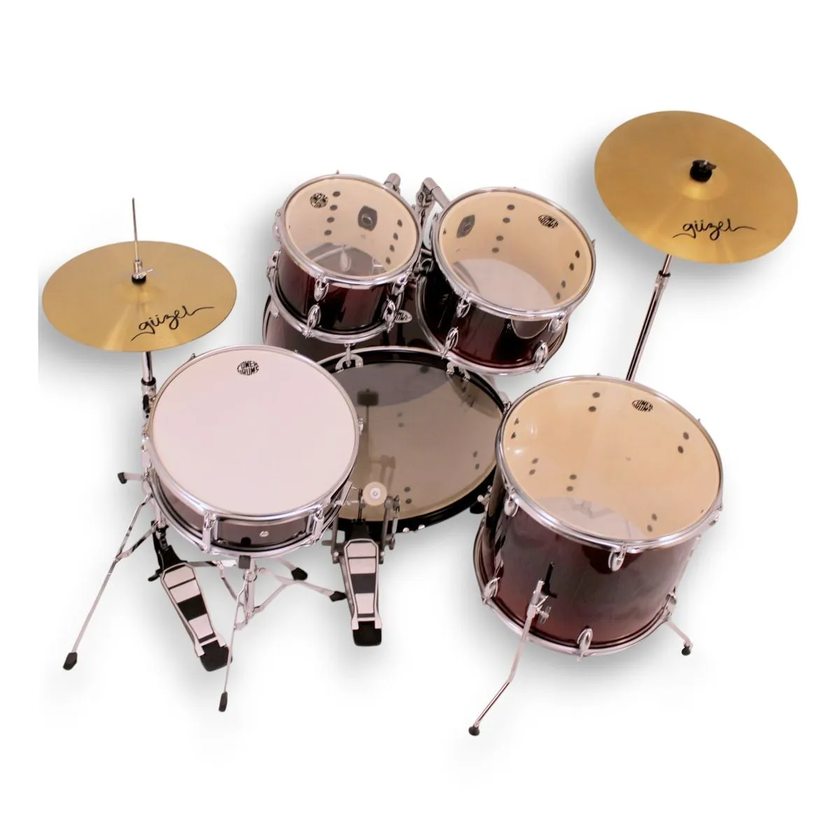 Set de batería acústica PowerDrums CPJ-5 FKR - Red - Imagen 2